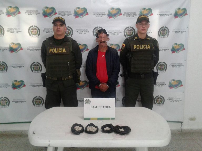 En Abejorral, capturan “Carrito” con 359 gramos de base de coca