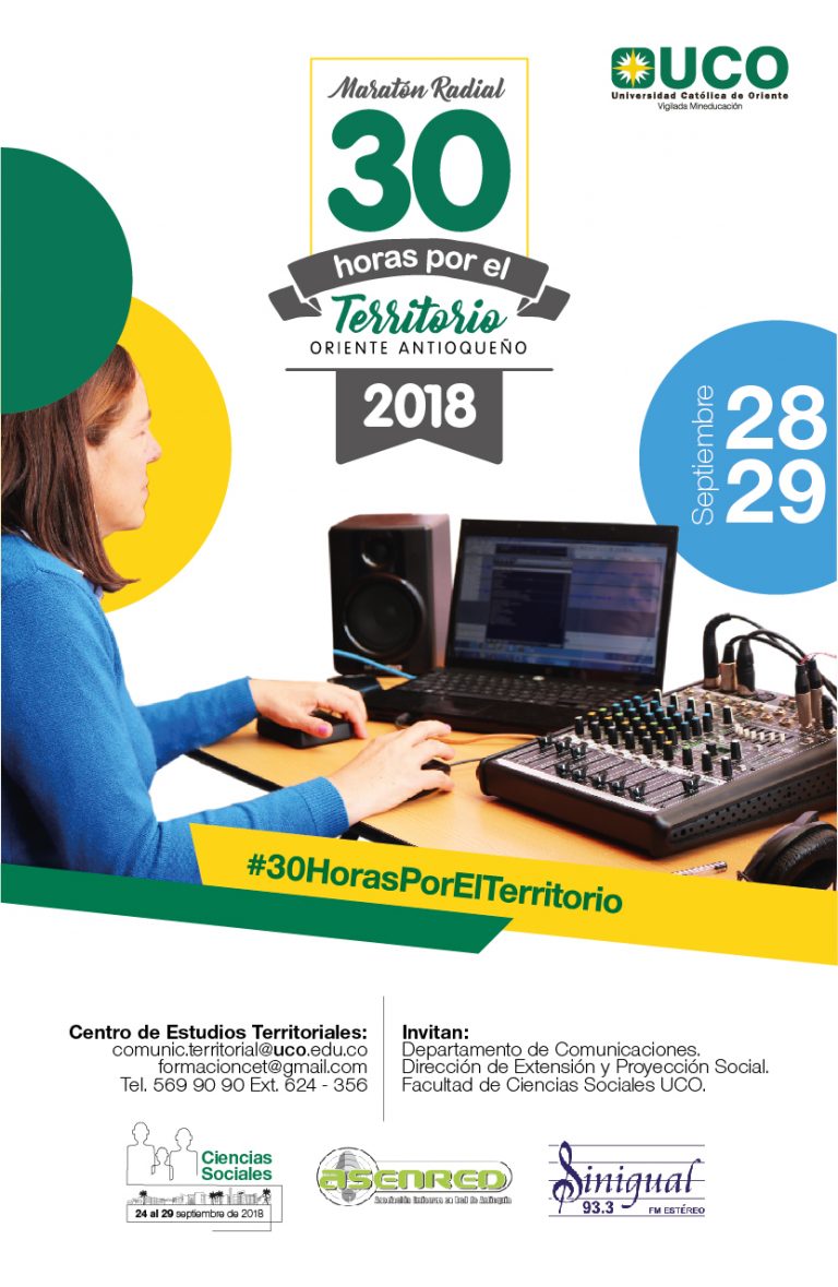 Maratón radial 30 horas por el territorio 2018, 28 y 29 de septiembre  “Maratón de radio para el desarrollo”.