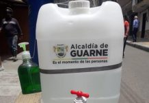 Lavamanos portátiles en Guarne para mitigar expansión del coronavirus