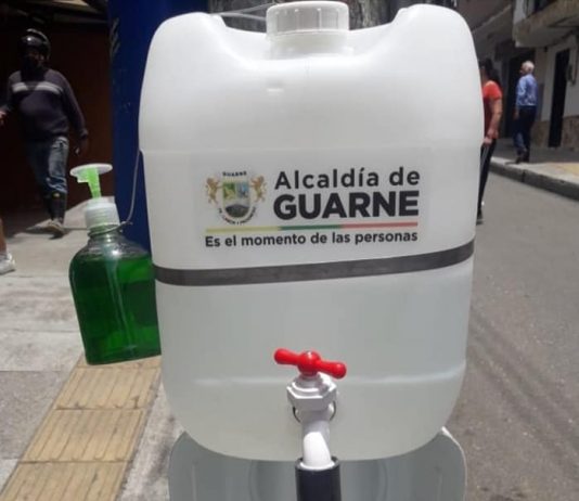 Lavamanos portátiles en Guarne para mitigar expansión del coronavirus