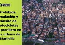 Prohibida circulación y tránsito de motocicletas con parrillero en zona urbana de Marinilla