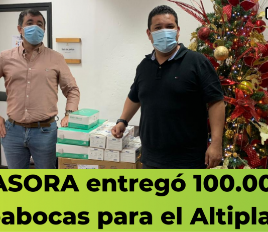 MASORA entregó 100.000 tapabocas para el Altiplano