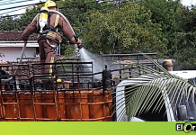 Vehículo de Roscogas se incendió en simulacro