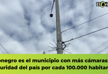 Rionegro es el municipio con más cámaras de seguridad del país por cada 100.000 habitantes
