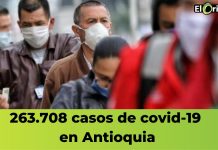 263.708 casos de COVID-19 en Antioquia