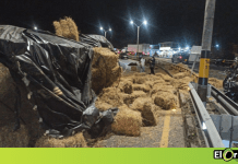 Dos accidentes simultáneos colapsaron la Autopista Medellín- Bogotá