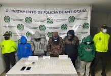 La Ceja: Detenidos 5 integrantes del grupo delincuencial “Los Mesas”