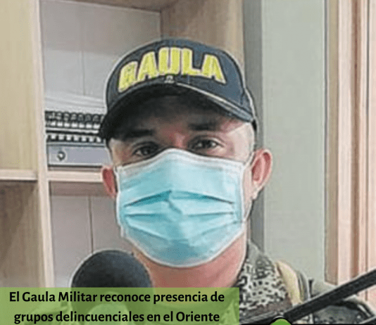 El Gaula Militar reconoce presencia de grupos delincuenciales en el Oriente