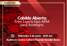Cabildo abierto sobre tren ligero para Rionegro