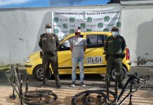 Capturan sujetos por hurto de bicicletas en La Ceja