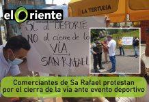 Comerciantes de Sa Rafael protestan por el cierra de la vía ante evento deportivo de este fin de semana