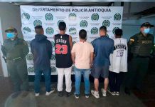 5 Capturas: nuevo golpe a la delincuencia en el municipio de El Carmen de Viboral