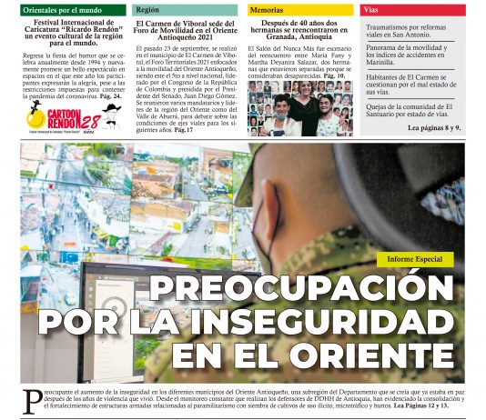 Periódico El Oriente, edición 136, septiembre 2021