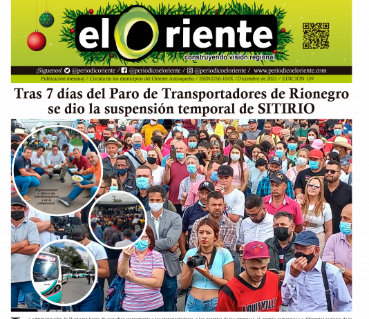 Periódico EL Oriente – Edición 139 – Diciembre 2021