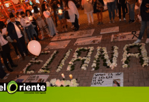 Feminicidio: comunidad de Sonsón realizó velatón en memoria de Eliana