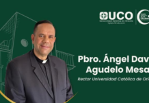 La Universidad Católica de Oriente da la bienvenida a su nuevo rector: el Pbro. Ángel David Agudelo Mesa