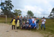 Rionegro renueva su escenario deportivo en la vereda La Laja gracias a la colaboración entre el CACOM 5 y la comunidad