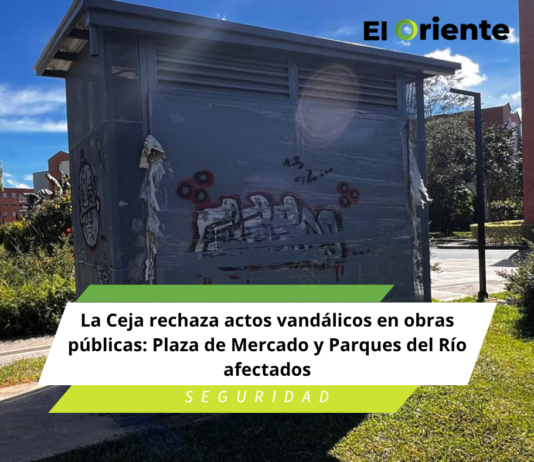 La Ceja rechaza actos vandálicos en obras públicas: Plaza de Mercado y Parques del Río afectados
