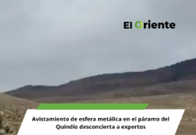 Avistamiento de esfera metálica en el páramo del Quindío desconcierta a expertos