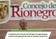 Presidente del Concejo de Rionegro entrega balance positivo del segundo periodo de sesiones ordinarias