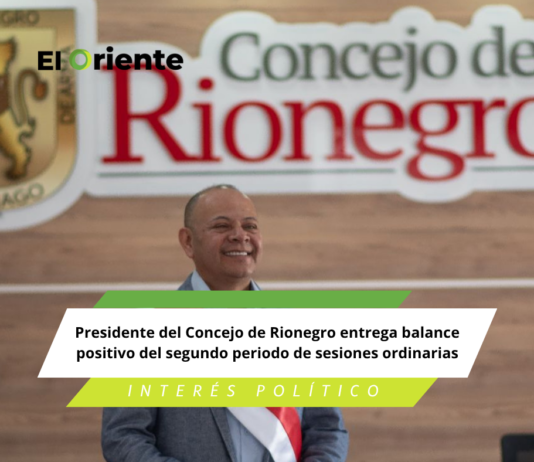 Presidente del Concejo de Rionegro entrega balance positivo del segundo periodo de sesiones ordinarias
