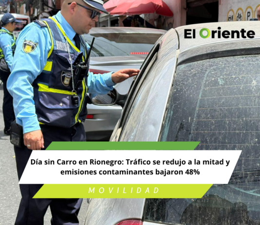 Día sin Carro en Rionegro: Tráfico se redujo a la mitad y emisiones contaminantes bajaron 48%