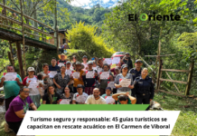 Turismo seguro y responsable: 45 guías turísticos se capacitan en rescate acuático en El Carmen de Viboral
