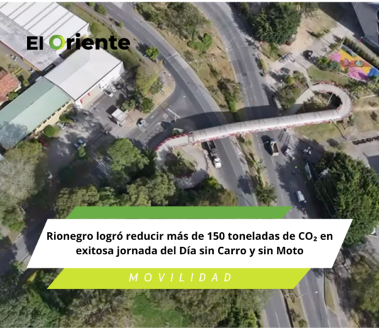 Rionegro logró reducir más de 150 toneladas de CO₂ en exitosa jornada del Día sin Carro y sin Moto