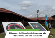 El Carmen de Viboral rinde homenaje a la Fuerza Aérea con arte tradicional