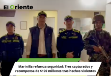 Marinilla refuerza seguridad: Tres capturados y recompensa de $100 millones tras hechos violentos