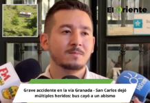 Grave accidente en la vía Granada – San Carlos dejó múltiples heridos: bus cayó a un abismo