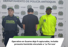 Operativo en Guarne deja 9 capturados, incluido presunto homicida vinculado a ‘La Terraza’