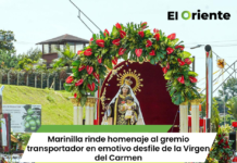 Marinilla rinde homenaje al gremio transportador en emotivo desfile de la Virgen del Carmen