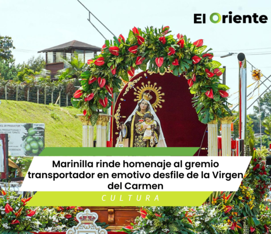 Marinilla rinde homenaje al gremio transportador en emotivo desfile de la Virgen del Carmen