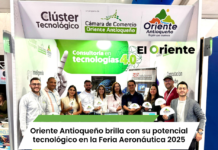 La Cámara de Comercio del Oriente Antioqueño y su Clúster Tecnológico generaron 16 oportunidades de negocio en el evento aeroespacial más importante de Latinoamérica