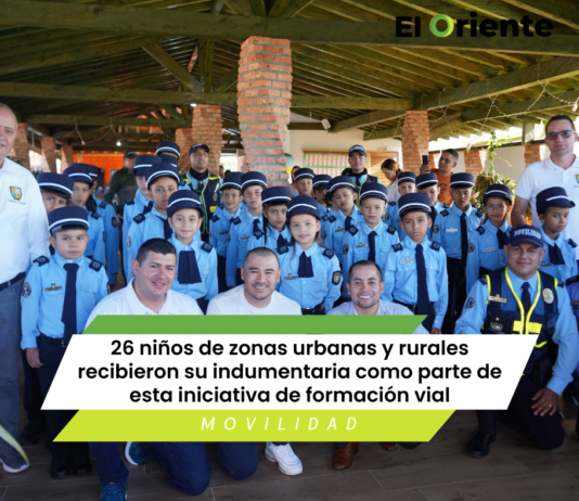 Guatapé fortalece su programa “Patrulleritos Infantiles de Tránsito” con entrega de uniformes