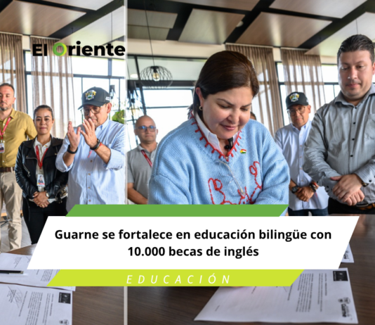 Guarne se fortalece en educación bilingüe con 10.000 becas de inglés