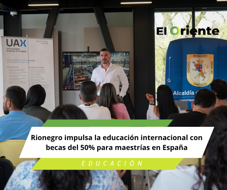 Rionegro impulsa la educación internacional con becas del 50% para maestrías en España