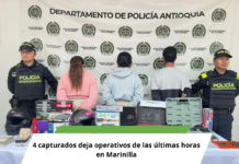 4 capturados deja operativos de las últimas horas en Marinilla