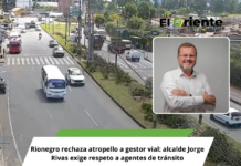 Rionegro rechaza atropello a gestor vial: alcalde Jorge Rivas exige respeto a agentes de tránsito