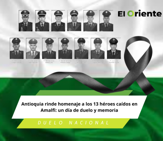 Antioquia rinde homenaje a los 13 héroes caídos en Amalfi: un día de duelo y memoria