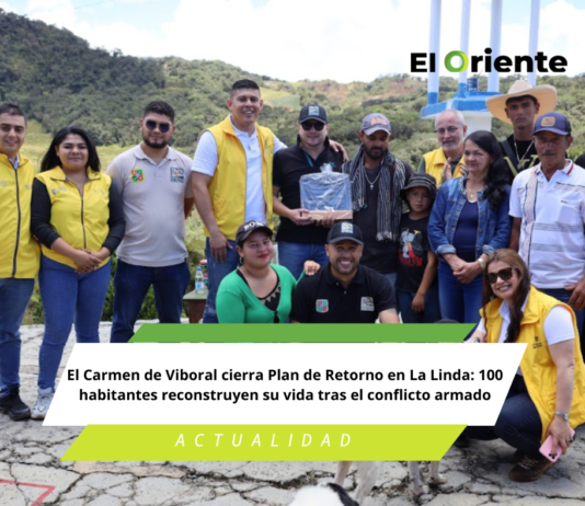 El Carmen de Viboral cierra Plan de Retorno en La Linda: 100 habitantes reconstruyen su vida tras el conflicto armado