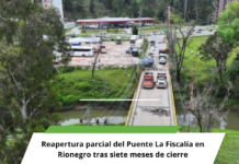 Reapertura parcial del Puente La Fiscalía en Rionegro tras siete meses de cierre