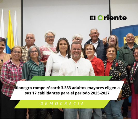 Rionegro rompe récord: 3.333 adultos mayores eligen a sus 17 cabildantes para el periodo 2025-2027
