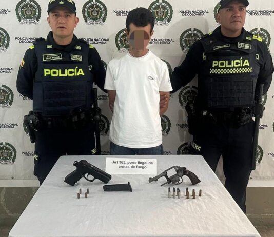 Policía ha incautado 84 armas en Rionegro durante 2025: diciembre deja seis incautaciones y cinco capturados