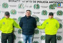 Capturan en Rionegro a presunto narcotraficante con nexos con el ELN, Clan del Golfo y mafias del Caribe