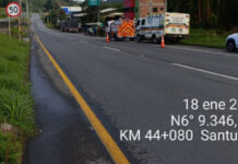 Dos peatones murieron tras ser atropellados por conductor ebrio en la autopista Medellín–Bogotá