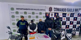 Capturados tres presuntos integrantes de El Mesa en zona rural de El Carmen de Viboral.