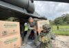 Apoyo humanitario aéreo beneficia a comunidades de San Juan de Urabá afectadas por las lluvias