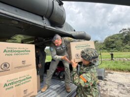 Apoyo humanitario aéreo beneficia a comunidades de San Juan de Urabá afectadas por las lluvias